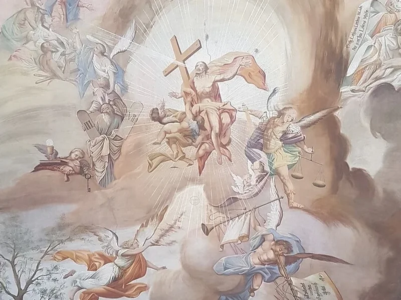 1757-Josef Anton Köpfle - Affreschi sul soffitto della chiesa di Elmen